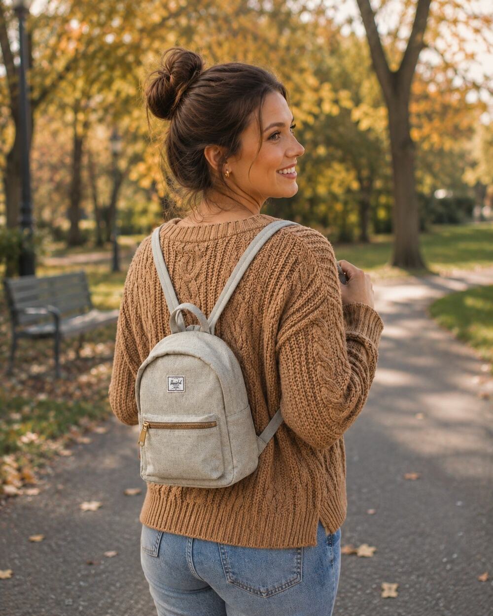 Herschel Supply Co. 8" Nova Mini Backpack Light Grey Crosshatch Finish